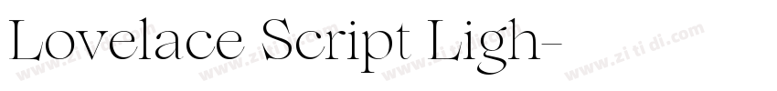 Lovelace Script Ligh字体转换